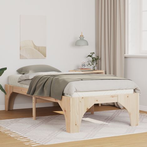 Cadre de lit Marron 90x190 cm Pin massif vidaXL (1/5)