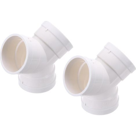 3-Wege-Rohrverteiler, 2 Stück 2" x 2" x 2" (Fitting x Fitting x Fitting) Y-förmiger PVC-Adapter für Abluftkanäle, Weiß (1/5)