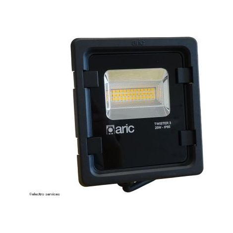 Aric – Projecteur extérieur 50823 – LED intégrée 23,5W 3000lm – IP65 IK08 – Faisceau symétrique 90° – Noir (RAL 9004) (1/10)