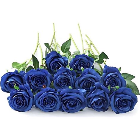 Flores artificiales,12 tallos,45 cm,Rosas artificiales,Flores de rosa,Decoración para el Día de San Valentín,Flores artificiales realistas (1/5)