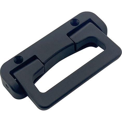 Poignée à Ressort Pliable Noire en Plastique Épais, Mécanisme de Rappel Automatique A-MPE135, 1 pièce (1/4)