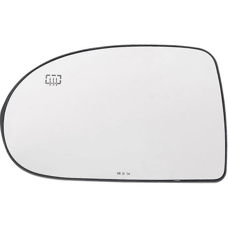 Vitre de rétroviseur latéral aile gauche chauffante avec plaque d’appui pour Compass 2007 - 2017