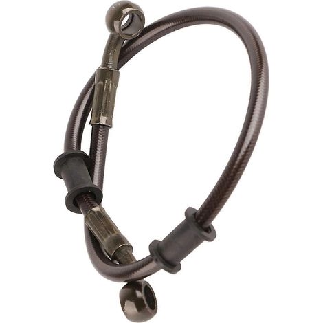 Universeller 50 cm Motorrad-Brems-, Kupplungs- und Ölschlauch aus geflochtenem Stahl, schwarz