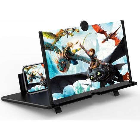 Bildschirmlupe, 16 Zoll, Acryllinse, 3-5-fache Vergrößerung, ABS, für Smartphones (1/5)