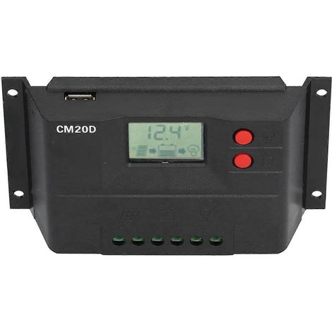 Solarladeregler 12V 24V Automatischer, langlebiger Schaltungsschutz LCD-Solarregler für den Heimgebrauch