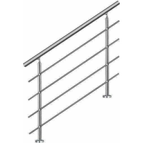 Main courante d'escalier 100 cm AHM1004 – Garde-corps en inox 304SS – Installation à plat ou inclinée – Résistante aux intempéries (1/5)