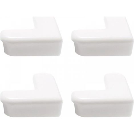 Lot de 4 protections d'angle et de bord blanches - Protections autocollantes pour meubles, bureaux et tables, protections absorbant les chocs pour la maison et le bureau (1/5)