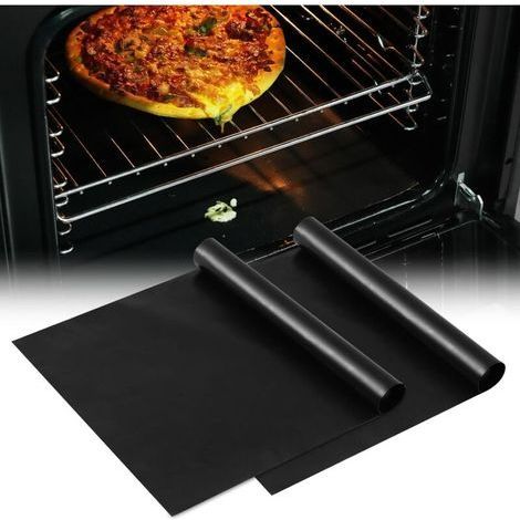 Universal Oven Liner Set of 2 - 40 x 50 cm - Non-Stick and Heavy Duty Oven Bottom - Home Accessories and Kitchen Accessories - Fits Most Ovens and (1/5)