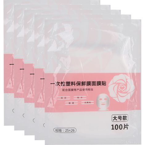 Masque jetable en plastique transparent, masque en feuille de papier hydratant, outils de soin de la peau (1/5)