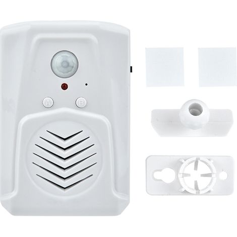 USB-/batteriebetriebener Bewegungsmelder-Alarm, MP3-Audioplayer und Infrarot-Türklingel (1/5)