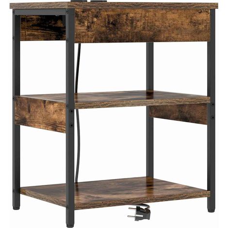 Maison Exclusive - Armadio da Notte Rovere fumé 41 x 31 x 51 cm Legno multistrato (1/5)