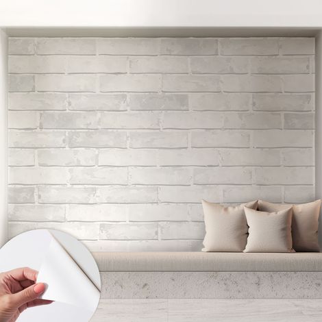 Papier peint adhésif décoratif pour chambre et salon Design moderne à poser facilement Mur en briques 208x146 cm (1/5)