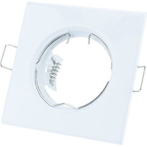 Support Spot GU10/MR16 LED Carré BLANC - SILAMP
