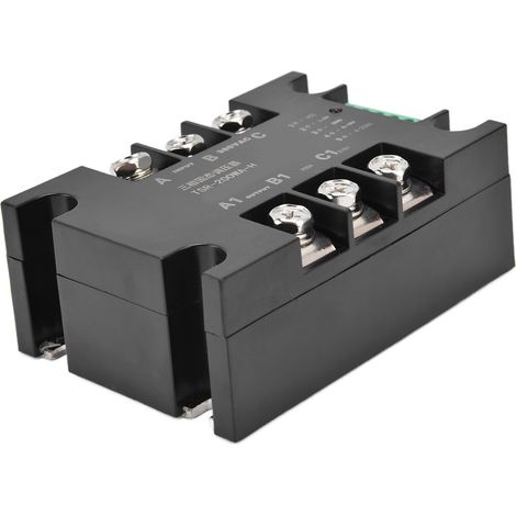 Régulateur de tension SCR triphasé à semi-conducteurs, transformateur, relais 380 VCA (TSR-200WA-H sans dissipateur thermique) (1/5)