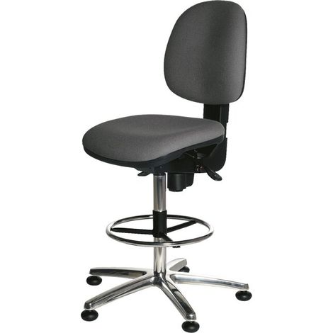 Hochstuhlversion, grau Sitzhöhe von 640 bis 760 mm