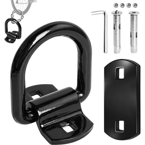 Ancrage au Sol Moto Ancrage Sécurité Sol et Mur Ancrage Sol Mur Anneau de Fixation avec Attaches Vis Bouchons Expansifs Fixation Antivol Moto Garage Parking Vélo Remorque (1/5)