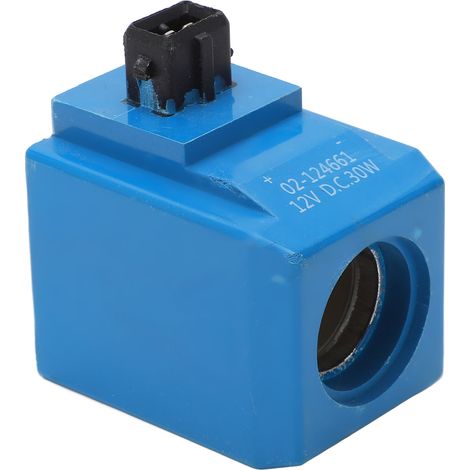 Électrovanne Bobine 02‑124661 12V 30W Broche Ronde pour Excavatrice, Remplacement JCB 3c 3cx 3d 3dx 4c 4cx 1400b 1550B (1/5)