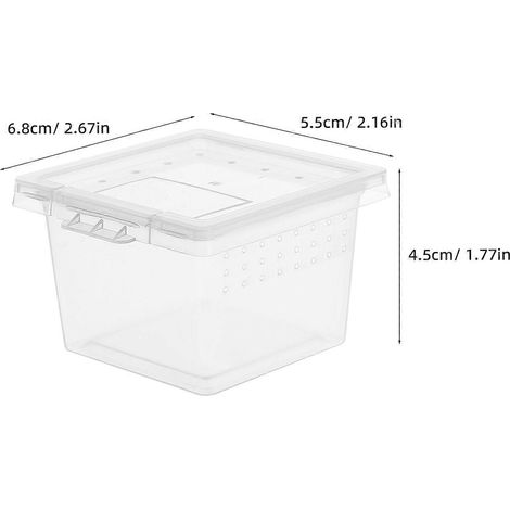 Boîte d'élevage transparente pour reptiles, compatible avec un usage domestique et multi-usages (20 pièces) (1/4)