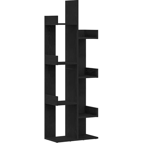 Maison Exclusive - Bücherregal Schwarz Eichen-Optik 48 x 25,5 x 1