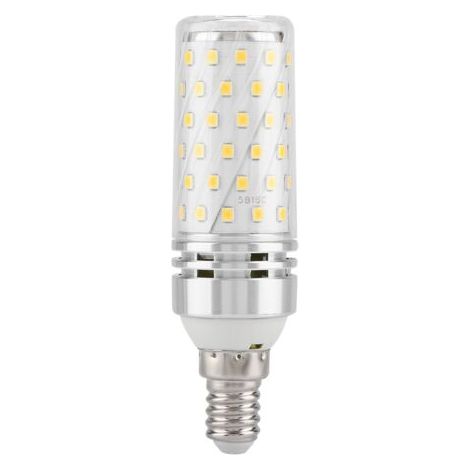 Ampoule LED E14 16W blanc chaud en forme d'épi de maïs, AC85-240V, alliage argenté (1/5)