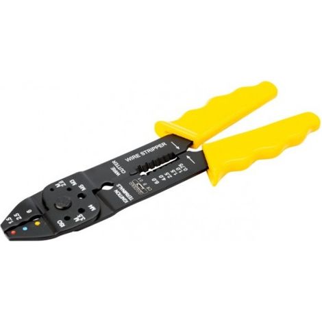 BAHCO - Pince de sertissage/coupe/dénudage avec poignées jaunes 20 AWG-10 AWG