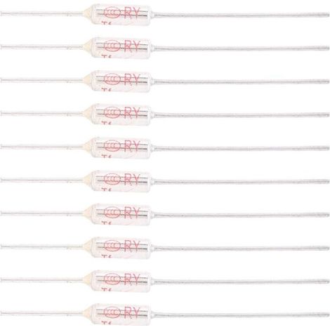 10 Pcs Fusible Thermique 250V 10A 216℃/420.8℉, Fusible de Température de Coupure Thermique TF 72-250℃ (216℃) (1/5)