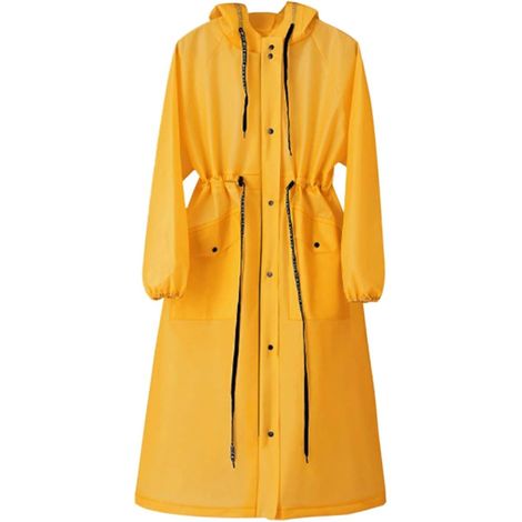 Poncho imperméable intégral pour fortes pluies, imperméable long pour femme idéal pour le cyclisme, équipement de pluie portable pour adultes-L (1/5)