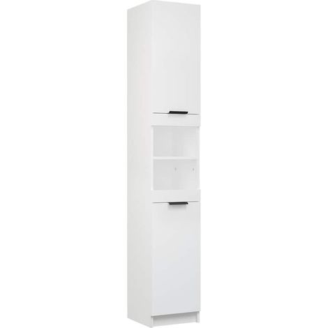 Bathroom Cabinet White 32x34x188.5 cm Engineered Wood vidaXL