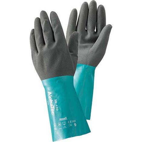 Guantes de protección contra productos químicos -AlphaTec 58-435- T8 (Por 12)