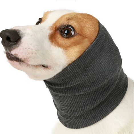 Orejeras y collares para perros, para mantener a tu mascota abrigada, insonorizada y protegida en invierno (gris, talla S) (1/5)