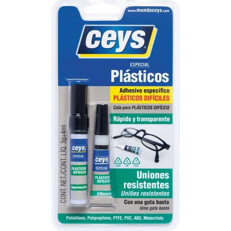 CEYS ceys adhesivo pegamento plasticos difiles 3gr+4ml 504114