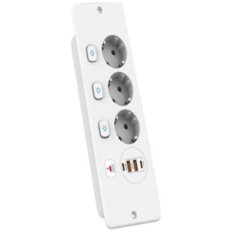 Standard European white recessed socket