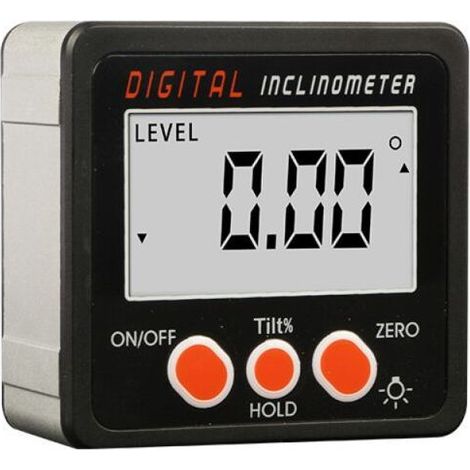 Digital Inclinometer, 4x90° Measuring Range, Digital Inclinometer, Slope Ruler, Protractor Level (1/5)