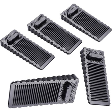 Butée De Porte En Caoutchouc - Butée Wedge Anti-dérapante Pour Sol Carrelé Moquette Bois - Hauteur Réglable Jusqu'à 7 cm - Lot De 5 (1/5)
