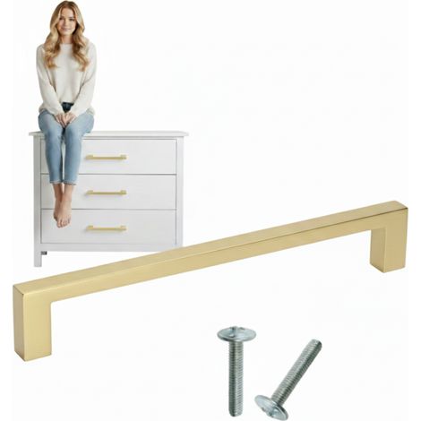 Tirador para muebles Skyline-160, oro cepillado (1/5)