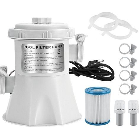 Pompe Filtre 300galpour Piscine Hors-sol, Simplicité, Efficace -