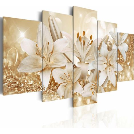 Tableau bouquet doré - 200 x 100 cm (1/4)