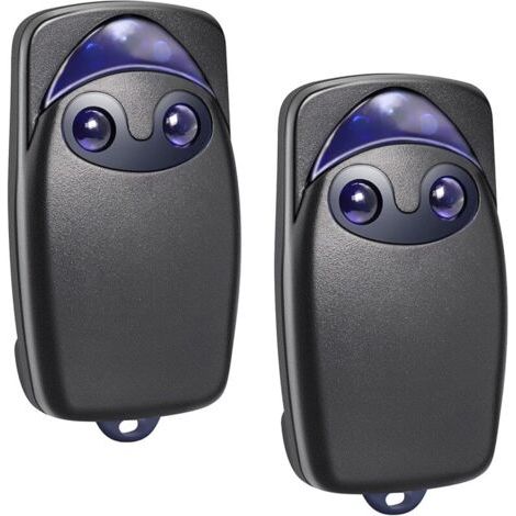 Pair (Pack de 2) Télécommande Universelle 433 MHz pour Portail - pour Flo2r-s, Compatible avec N1ce ONE1, ON1, FLOXIR, FLOXR, FLOX2R, OX2 - Idéale pour Portes Automatiques et Volets Roulants (1/5)