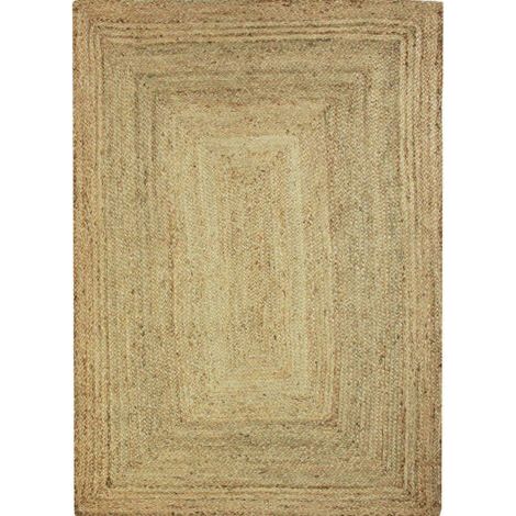 Tapis salon en tressé naturel artisanal 120x170