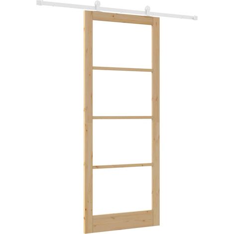 Maison Exclusive - Schiebetür ORKDAL Natur 93 x 232 cm Massivholz
