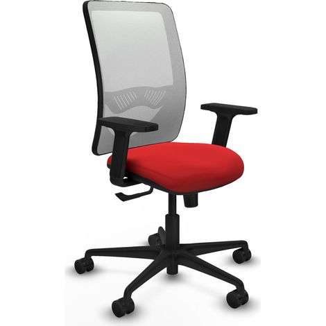 Silla de oficina piqueras y crespo Zulema blanco malla cuero (1/2)