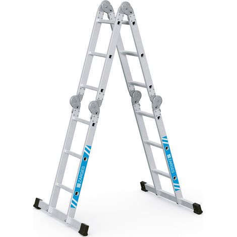 Vielzweckleiter Multitec M Alu.Sprossen 4x3 gekl.H1020xB750xT260mm Holzbelag (1/5)