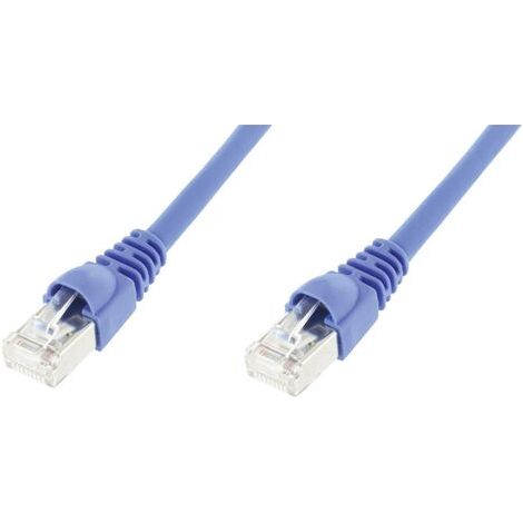 Câble de raccordement réseau informatique RJ45 Telegärtner 100007976 CAT 6a S/FTP bleu 1.00 m (1/4)