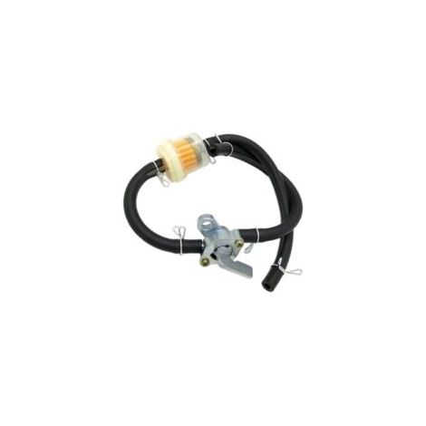 Robinet de carburant universel – Interrupteur d'essence – Tuyau en caoutchouc haute qualité – Compatible moteurs Gy6 50cc à 250cc (1/5)