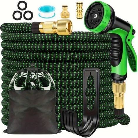 Tuyau Arrosage Extensible 15m Léger 10 Modes Pulvérisation Raccords Cuivre Antifuite Jardin Lavage Voiture (1/4)