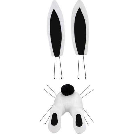 Guirlande Lapin De Pâques - Attache Pour Couronne En Peluche Avec Fil Métallique Flexible - Décoration Mur Porte Intérieur Extérieur - 1 Pièce (1/5)
