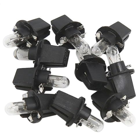 uxcell Lot de 10 ampoules incandescentes T5 jaunes 12 V CC 1,2 W pour tableau de bord intérieur de voiture (1/4)