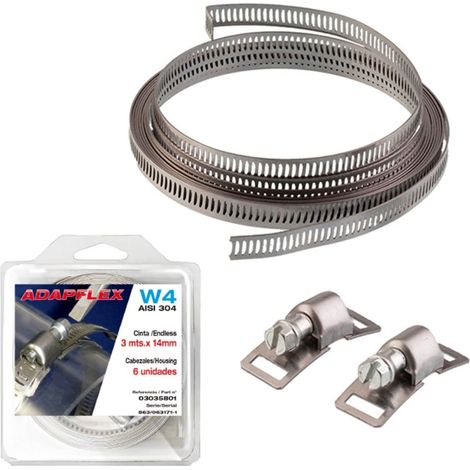 Fleje fij perforado 3mt 8mm +6 cierres aisi 430 gr/pl adapfl