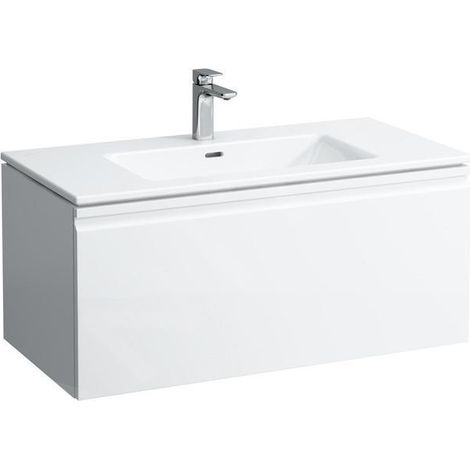 Laufen Pro S - Meuble avec lavabo, 1000x500 mm, 1 tiroirs, blanc mat H8609654631041 (1/2)