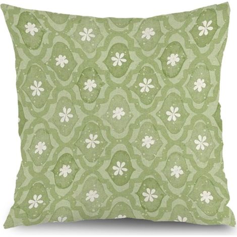 Housse de coussin feuilles imprimées, décoration salon canapé,40×40cm (1/5)